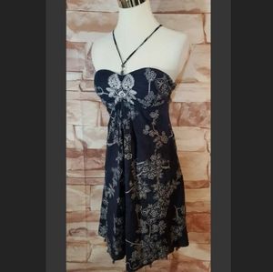 Lyndia Procanik Size 2 Blue Dress Beaded Trim